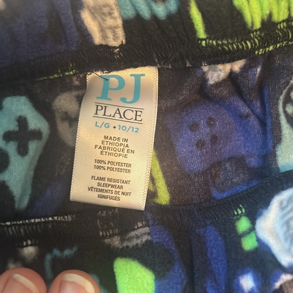 Bundle of two fleece pajama pants. Size large 10/12 - Picture 2 of 3